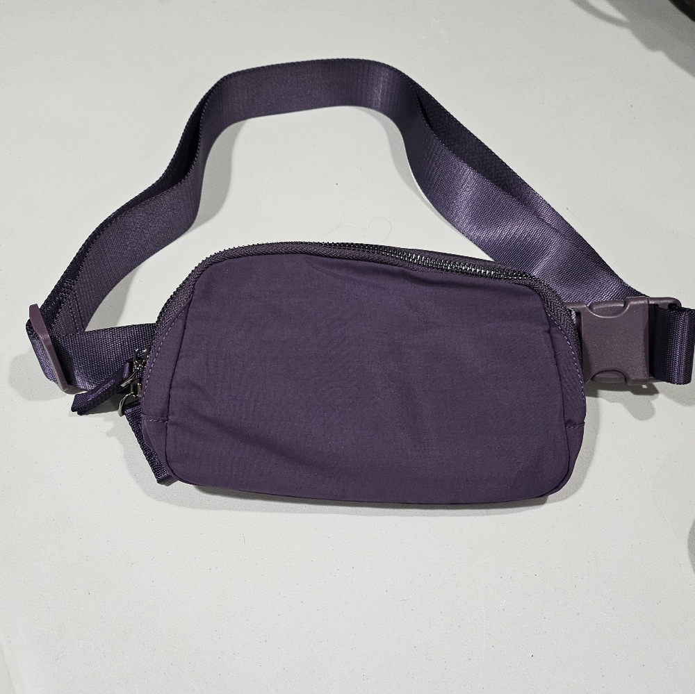 Plus Size Plum Purple Crossbody Bag Adjustable Strap 29"-55"